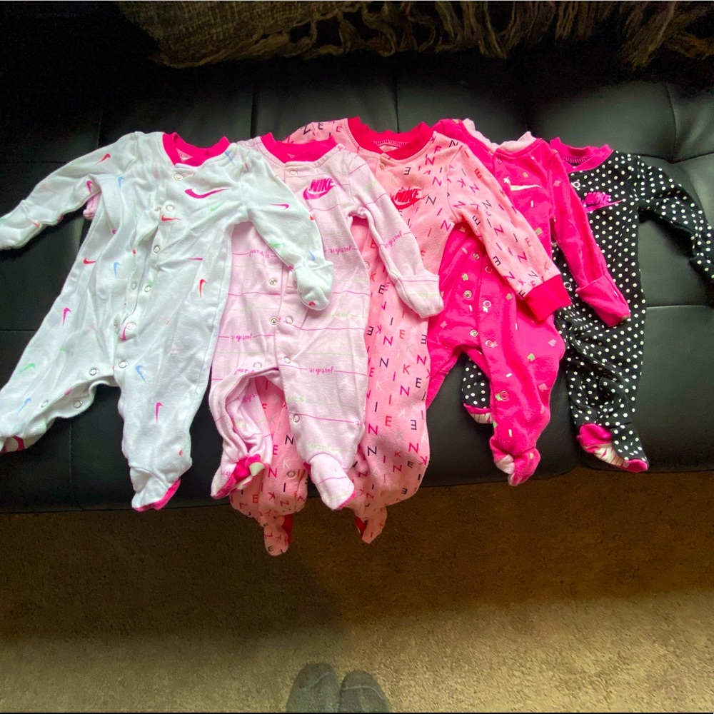 5 Baby Girl NIKE onsies